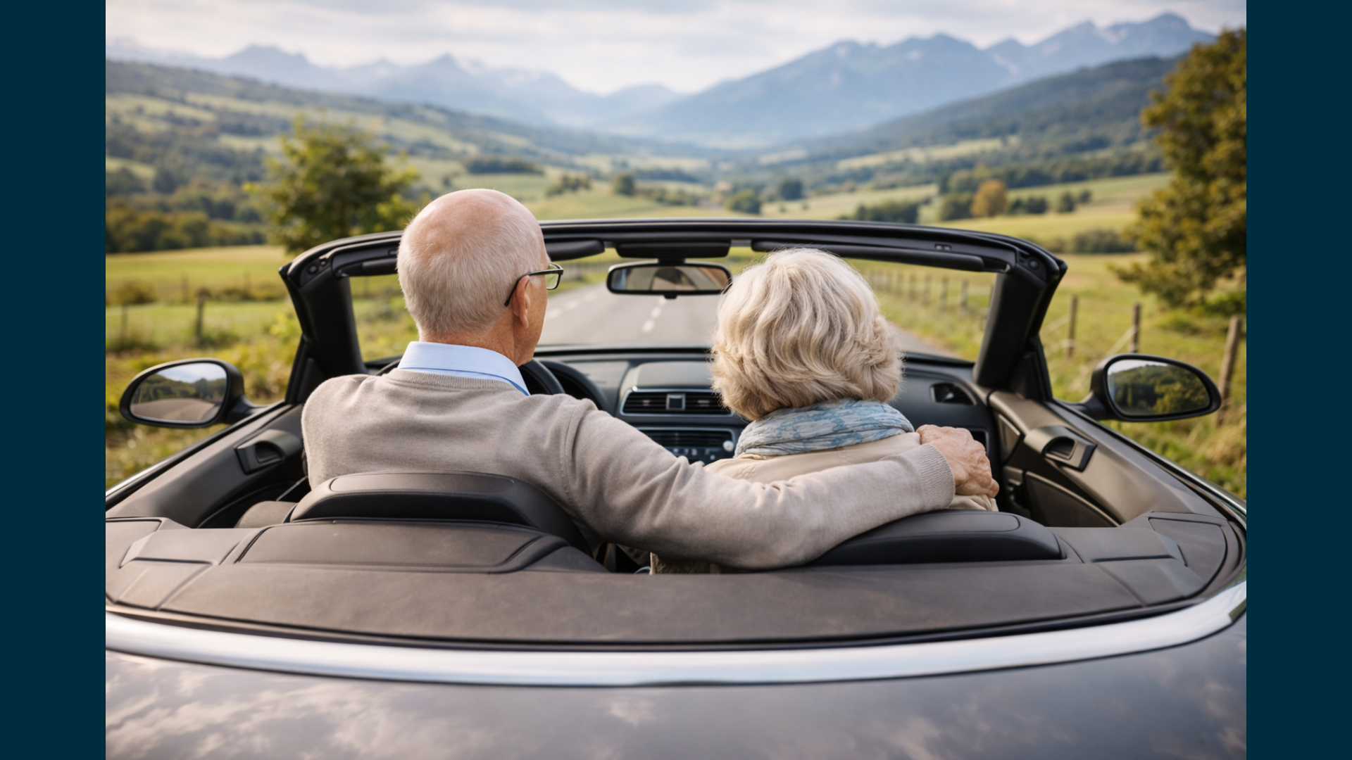 Cabrio, genieten, samen, onderweg
