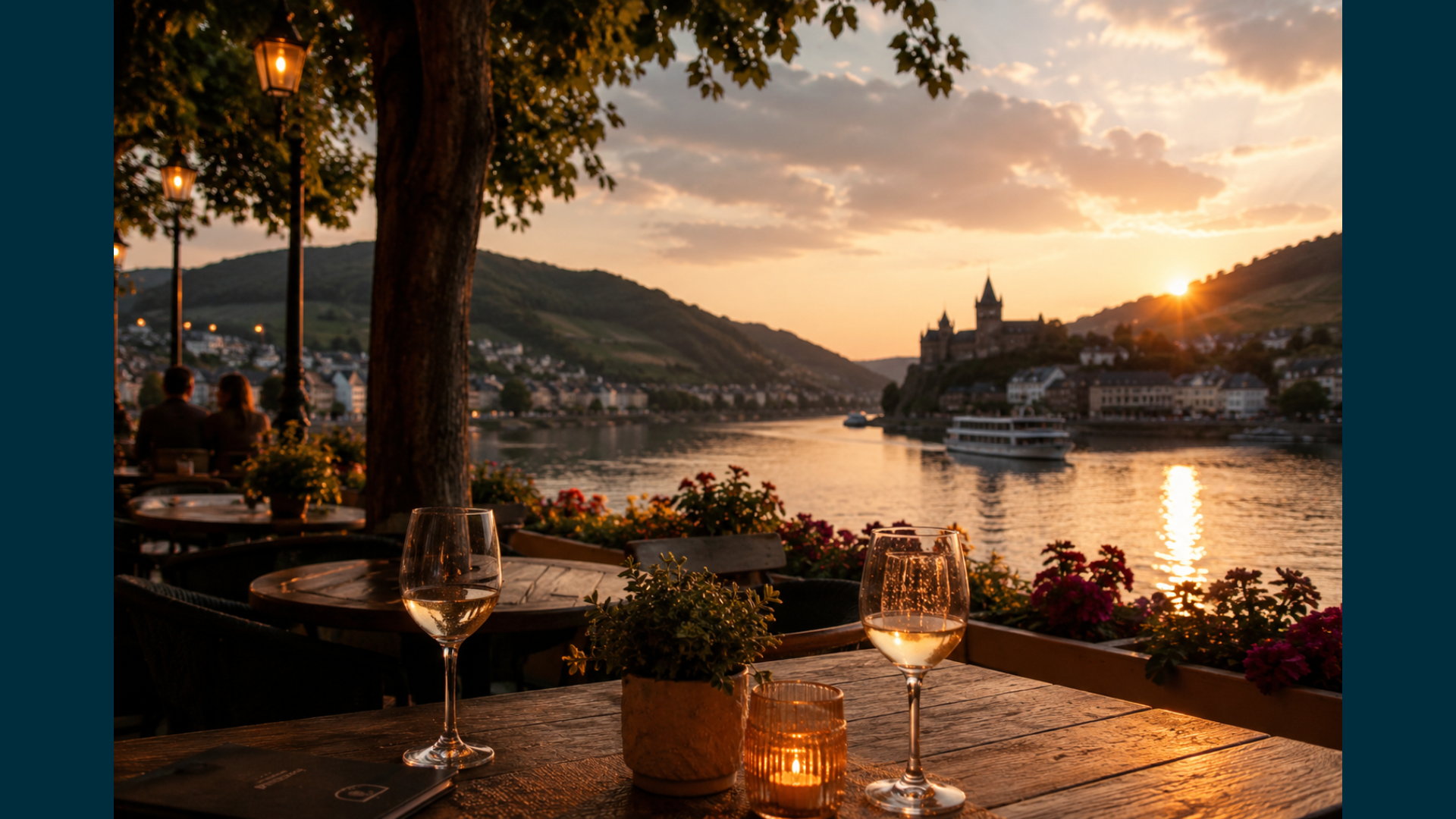 Romantische zonsondergang