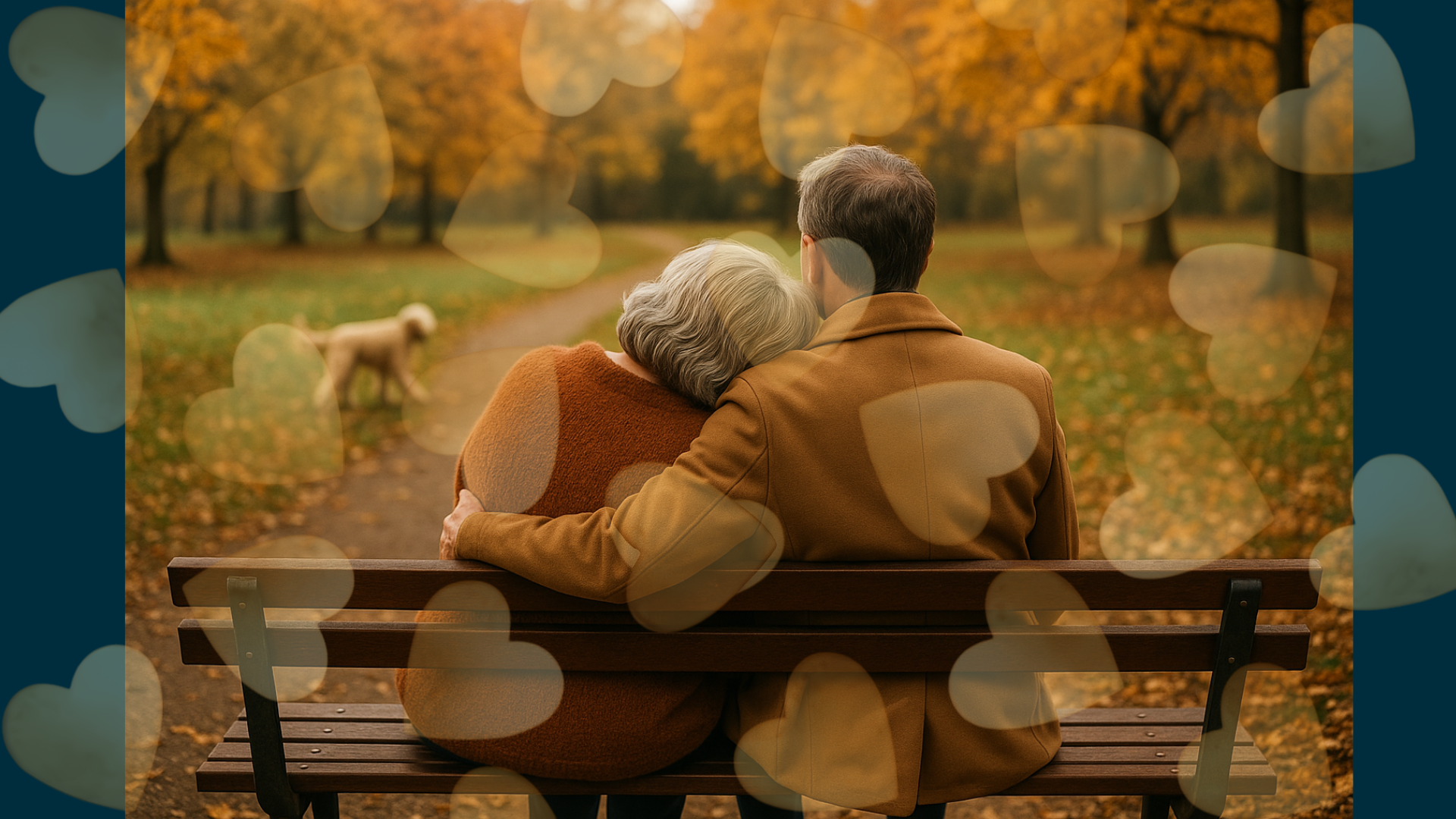 Samen bankje natuur park hondje