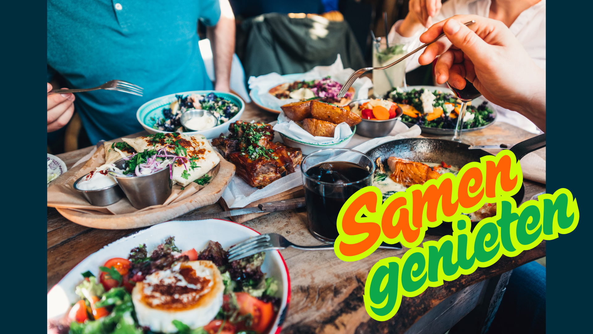 Samen genieten eten koken
