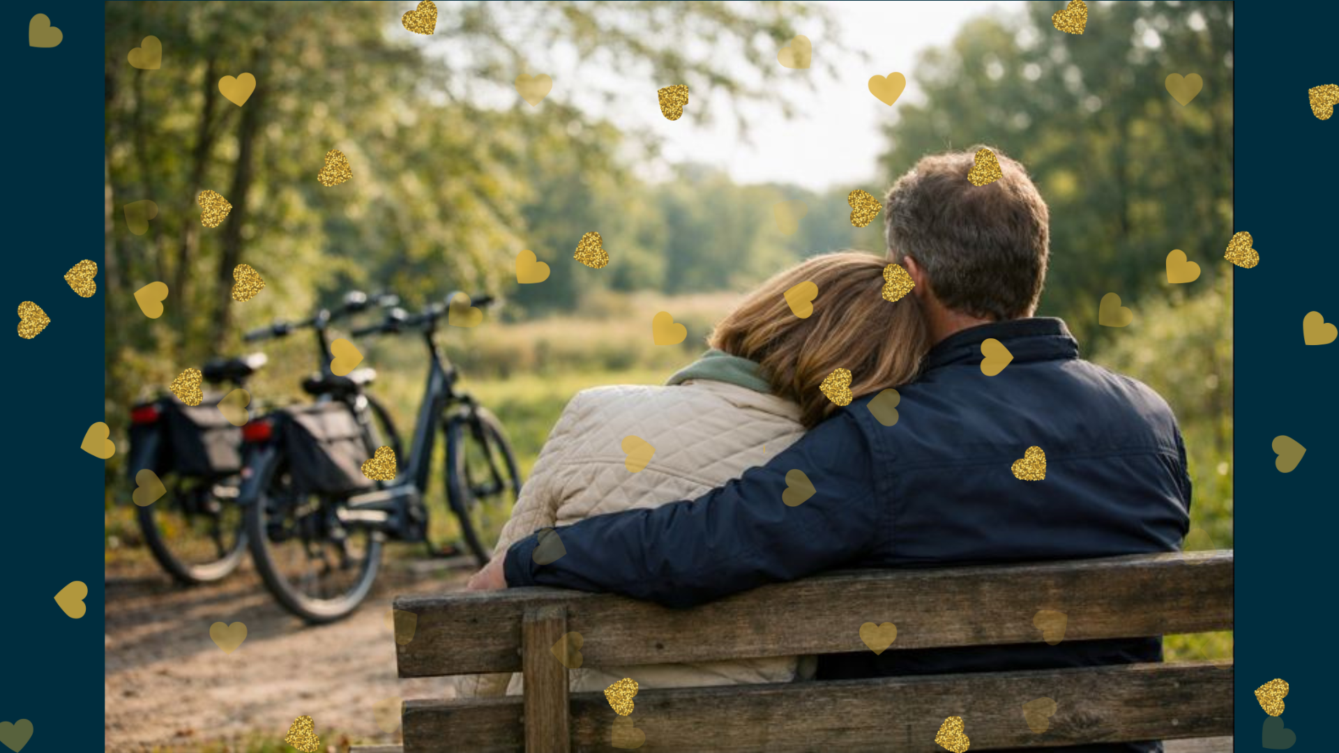 Samen, uitrusten, genieten, fietsen, natuur
