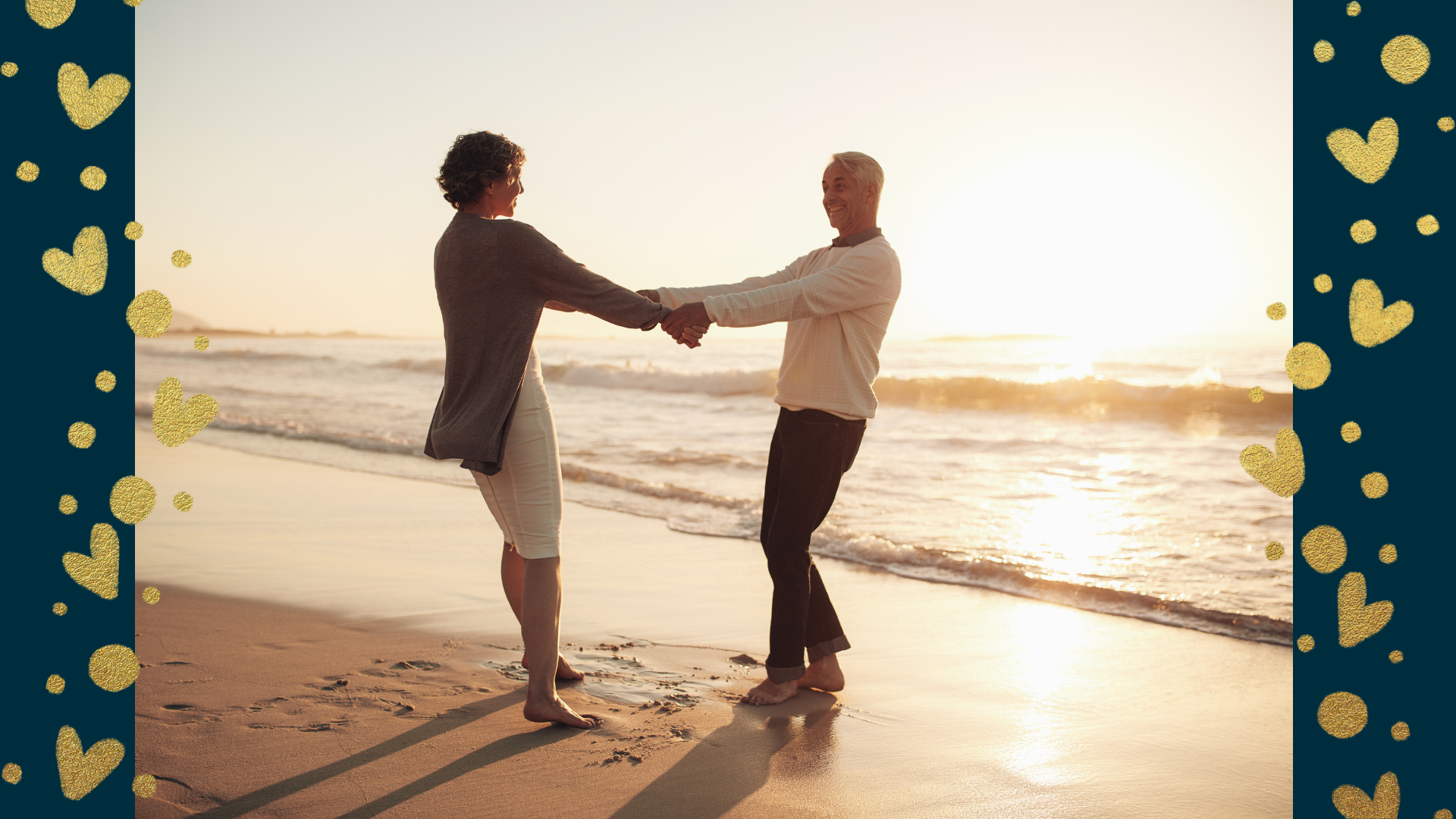 Samen verbinding strand blij