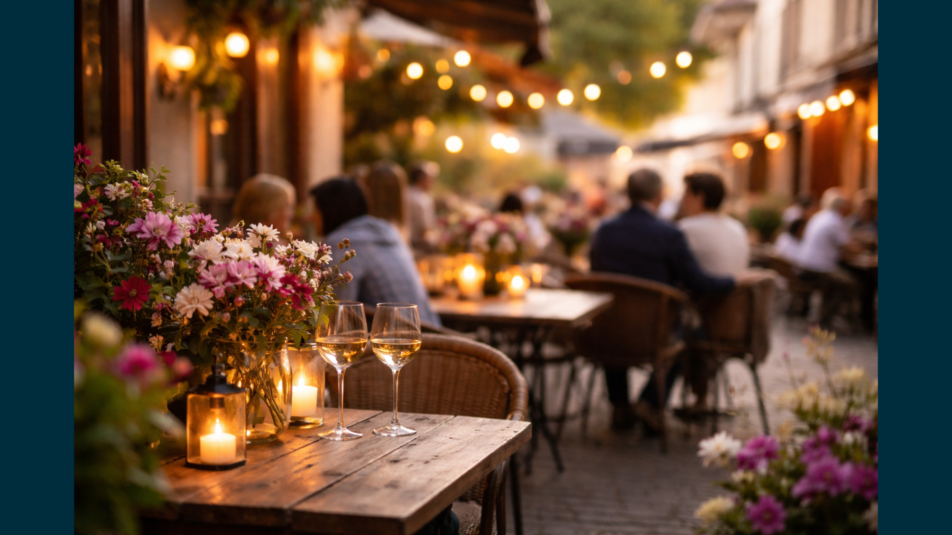 Sfeer, terras, wijntje, genieten