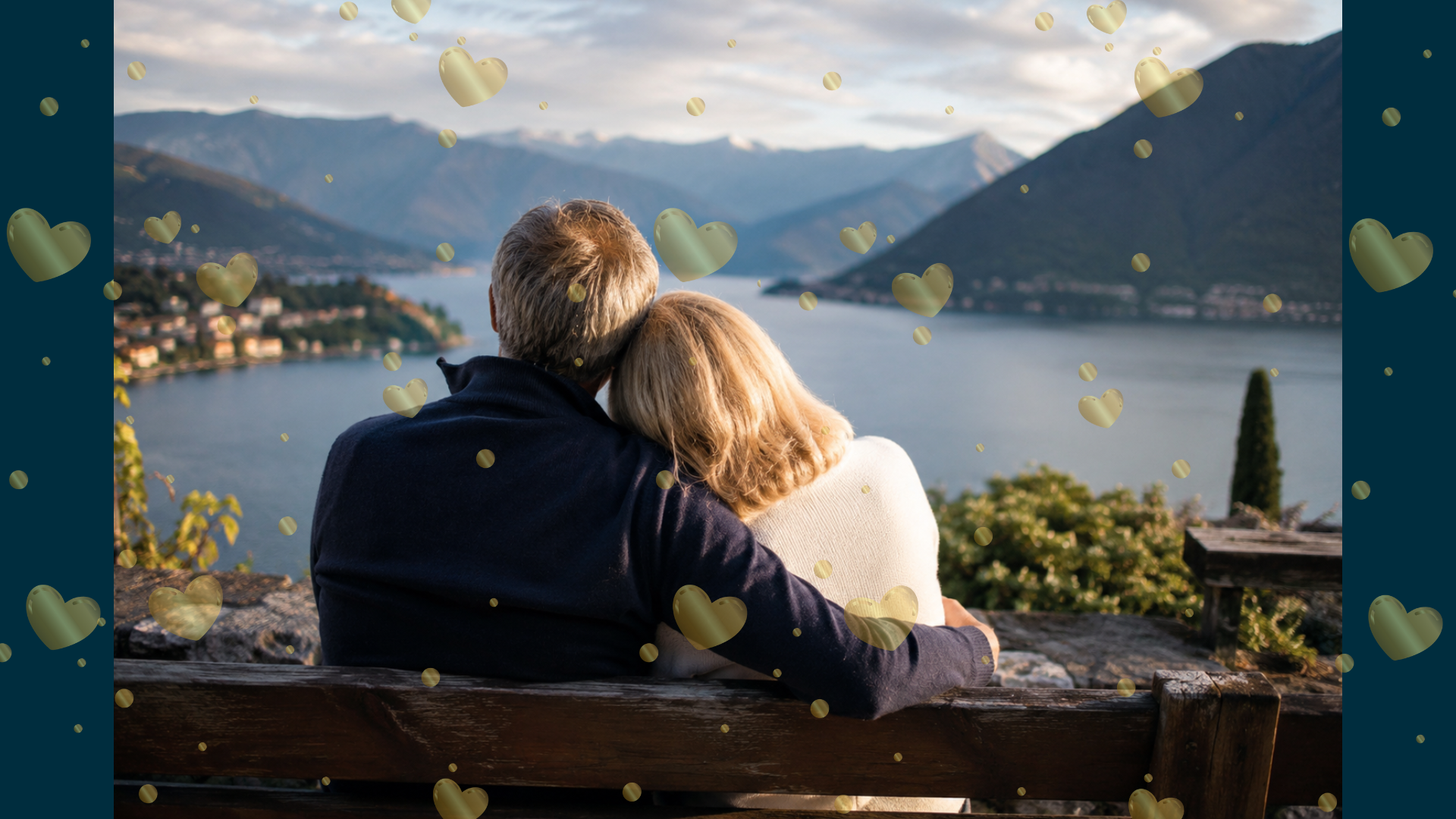 Uitzicht, verliefd, genieten, bergen
