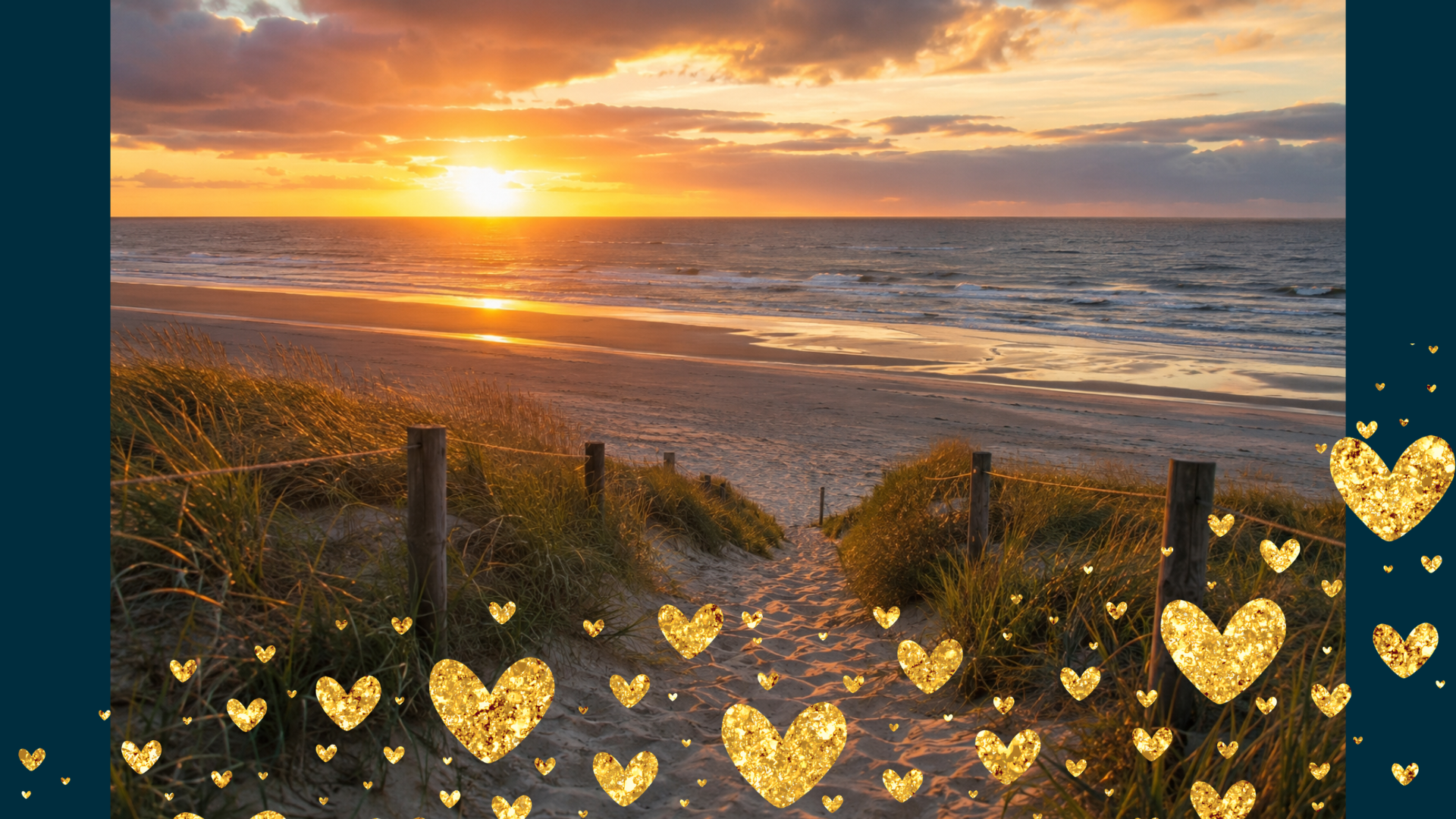 Uitzicht zee ondergaande zon