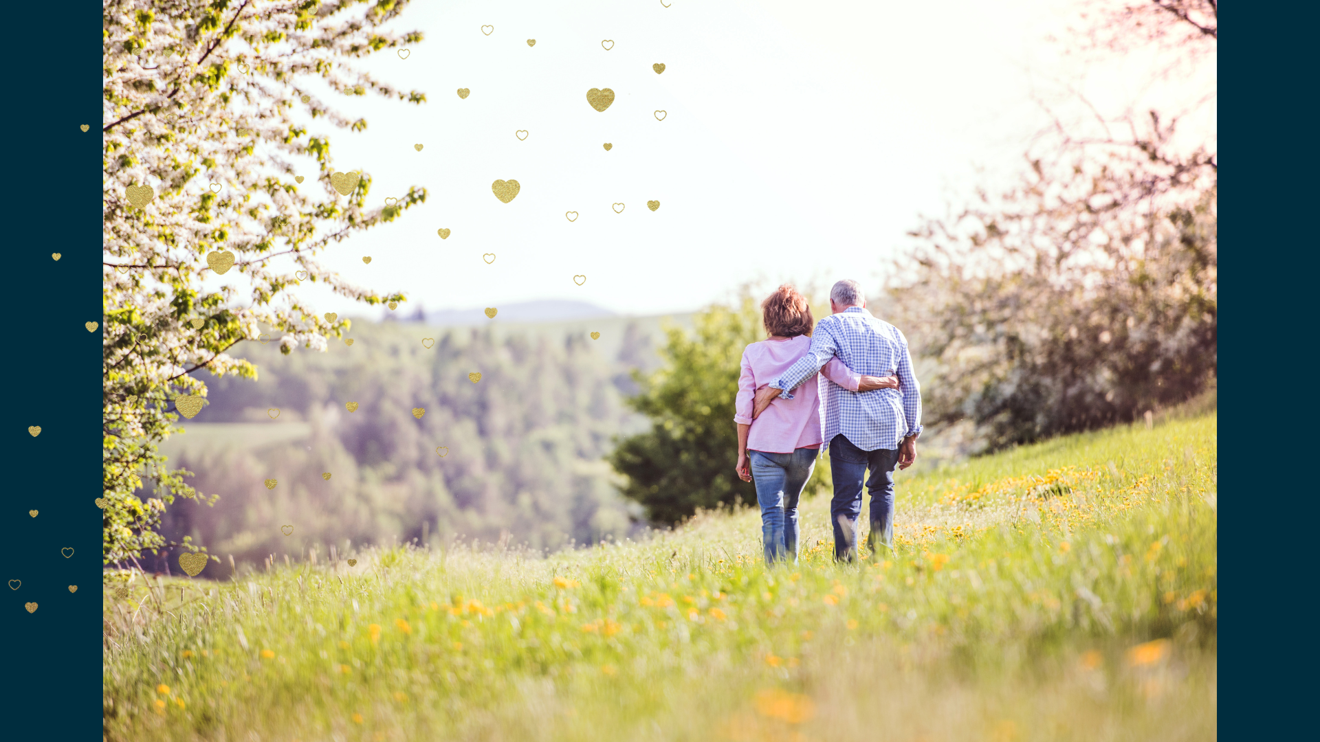 Wandelen, natuur, bergen, samen, arm in arm, verliefd